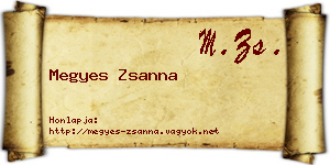 Megyes Zsanna névjegykártya